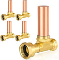 Water Hammer Arrestor,3/4 Inch Swivel FHT x 3/4 Inch MHT Copper Water Arrestor for Washing Machine Connection(5PACK, Straight Copper Arrestor)