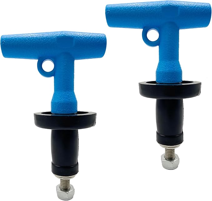 Mechanical Test, Seal & Clean-Out Pipe Plug - 1 to 1-5/16 in Marine Boat Scupper Steel DWV Testing Anti-Return Winterizing Pool Plug with Galvanized Screw & Nut for Most Pipe Sink Pool,2PCS