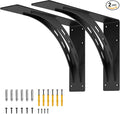 24"x15"x4" Heavy Duty Shelf Brackets, Max Load 1100 LBS, Premium Alloy Metal Mantel Brackets - Countertop Support - Set of 2