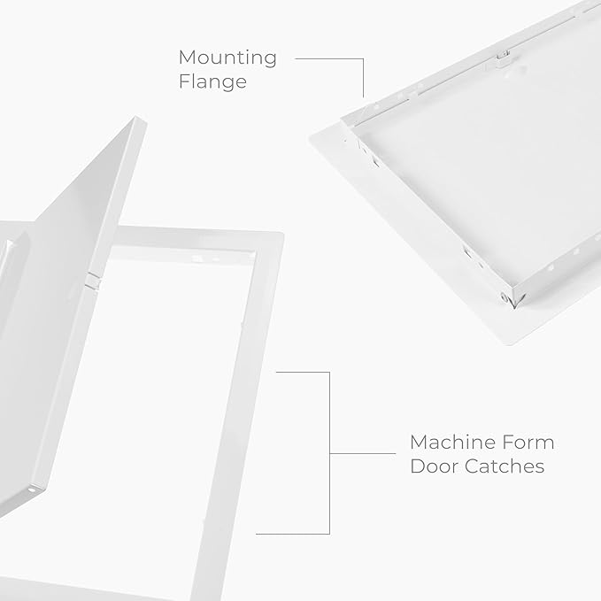 10 x 14 Inch White Rectangular Metal Plumbing Access Panel - Indoor Wall Access Door for HVAC, Wall, Ceiling, and Drywall with Panel - Opening Box Door Cover - Easy to Install