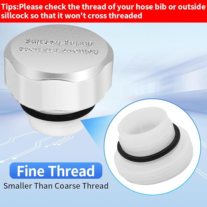 1PCS Vacuum Breaker Replacement Kit (Fine Thread), ASSE 1019-A Vacuum Breaker Repair Kit, Anti siphon Valve Repair kit, Ｏutdoor Faucet Repair kit with 3/4" GHT Garden Hose End Cap
