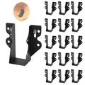 16 Pcs 2"x 4" Joist Hanger,Q235B Steel Black Powder Coated Face Mount Joist Hangers ,Hurricane Ties for Rafters,Tie Brackets for Floor Deck and Ceiling Joists