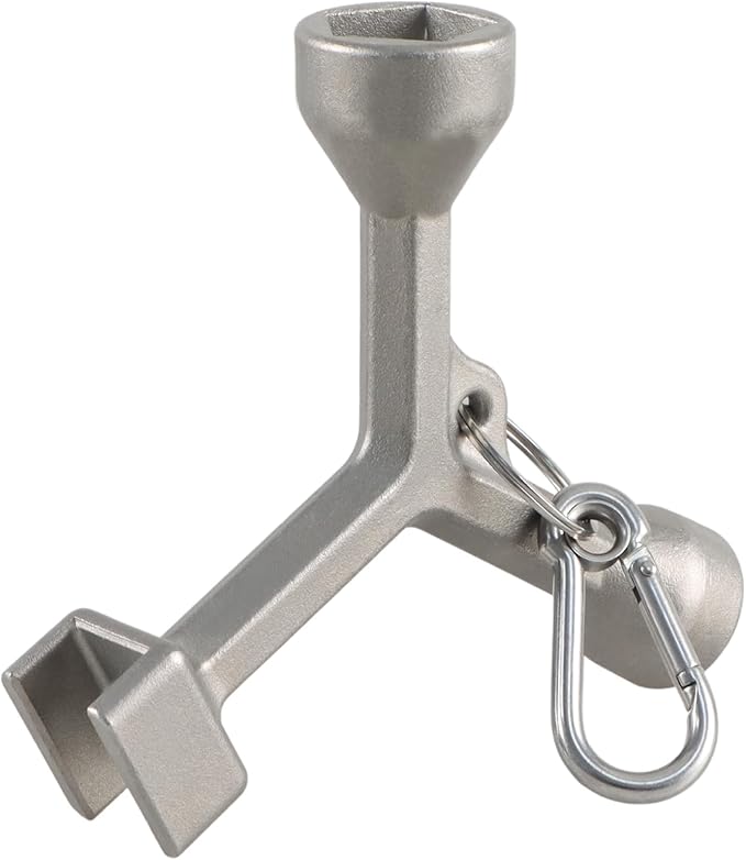 Meter Curb Box Key Wrench for Meter Pit Cover with Pentagon Nut Water Meter Valve Shut Off Tool Meter Box Covers Key Meter Pit Lids Key for Standard and Large Pentagon Bolts