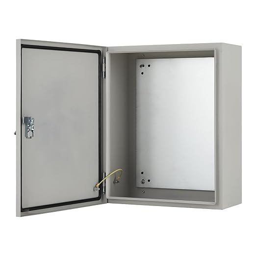 Outdoor Electrical Box, 24"x16"x10" NEMA 4X Steel Enclosure, IP67 Waterproof & Dustproof, Lockable Electrical Junction Box with Mounting Plate and 2 Keys, Indoor and Outdoor Use