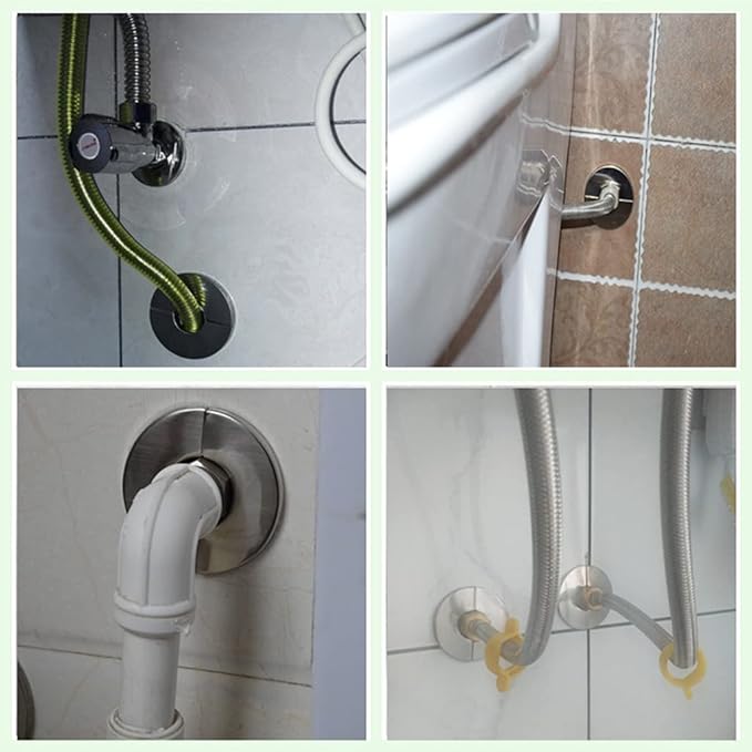 Wall Split Flange Stainless Steel Round Escutcheon Plate Water Pipe Wall Covers Fit For Kitchen Faucets Sinks Toilets Round Escutcheon Plate