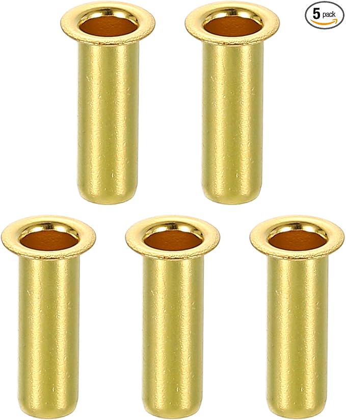 uxcell 5Pcs Fit for 4.2mm(3/16") Tube ID Brass Compression Fitting, Insert Tube Support Compression Sleeve Fitting, Sleeve Ferrules for Water Oil Air Pipe
