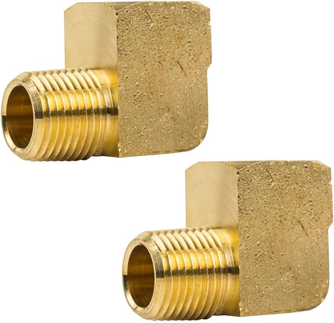 Street Elbow 90 Degree 1/2" Male NPT x 1/2" Female NPT Pipe Connector 2-Pack