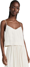 Fiore Satin Cropped Tank
