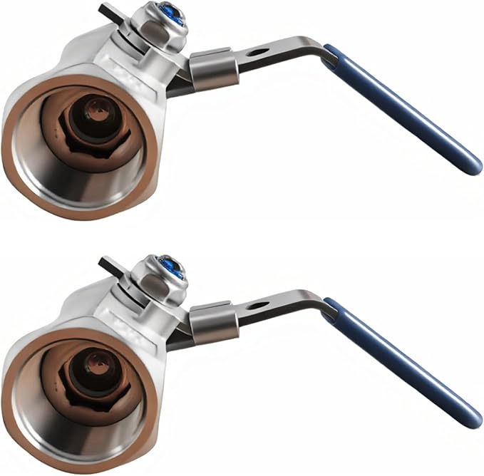 2Pcs 3/4'' Stainless Steel 304 Ball Valves, NPT Female Full Port Ball Valve Heavy Duty Shut Off Valve for Water, Oil, and Gas with Locking Device, NPT Female