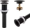 KOKOSIRI Pop Up Sink Drain with Strainer Basket, Oil Rubbed Bronze Bathroom Sink Drain with Detachable Hair Catcher Anti Clogging for Vanity Vessel Sink Without Overflow, C1002ORB
