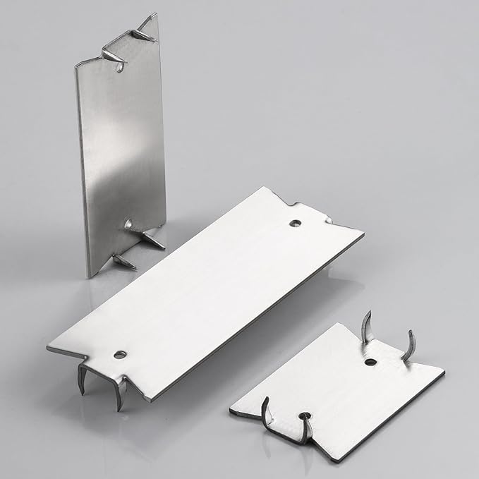 Wensilon(30 pcs) Stainless Steel 304 1.5X4 Inch 16-Gauge Anti-Nail Protection Plate Shield Stainless Steel, Nail Plate for Wood Studs, Steel Cable Wire Protector Plate with Sharp Pointed Prongs
