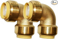 HQMPC Pex Fitting 3/4" Pex ElbowPushFit Elbow 90-Degree -PEX Fitting 3/4" 90 Degree Elbow Push-to-Connect Plumbing Fitting for Copper, PEX, CPVC (2pcs 3/4")")