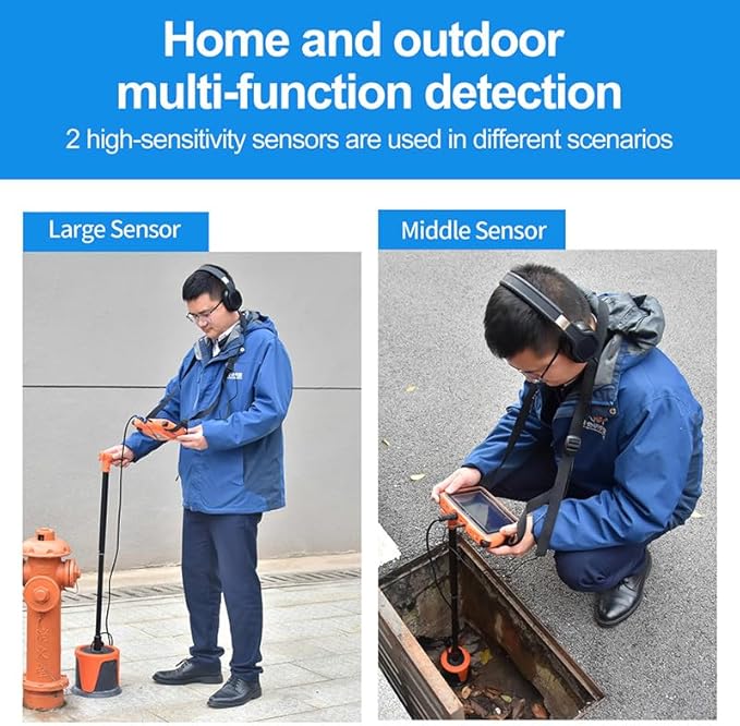 PQWT-L6000 Outdoor Water Pipeline Leak Locator for Public Utilities Water Leak Finder Water Leakage Detector for Depth 5m