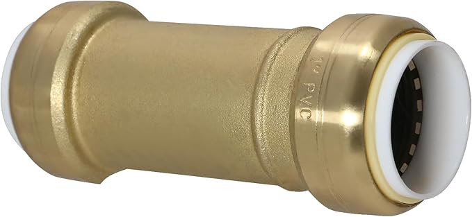 XFITTING 1 Inch PVC Push Fit Slip Coupling, Push to Connect PVC Coupling, 1 Piece