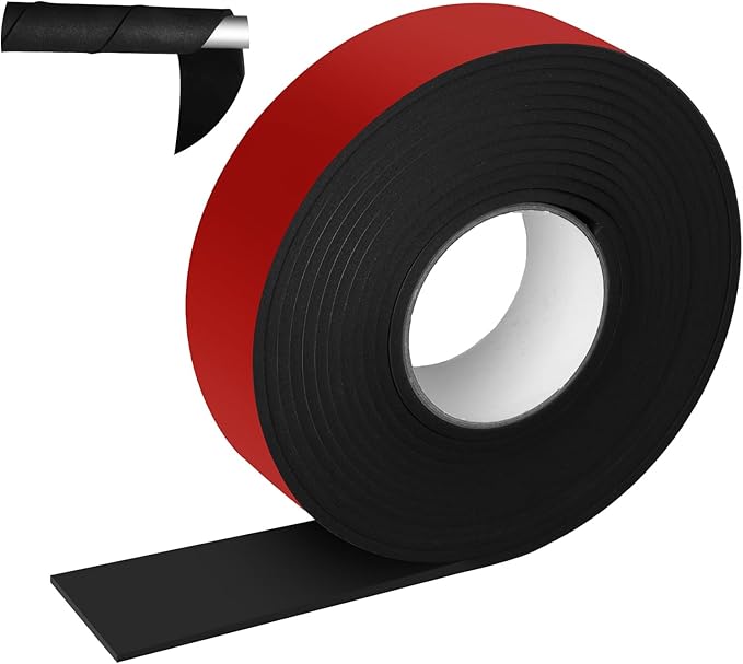 2 in x 20 Ft Pipe Insulation, Self Adhesive Foam Pipe Insulation for Winter Freeze Protection, Outdoor Insulated Tape for Metal Pipes, PVC, AC Line