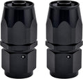 EVIL ENERGY 6AN Hose End Fitting Straight Swivel for CPE Braided Hose Black 2PCS