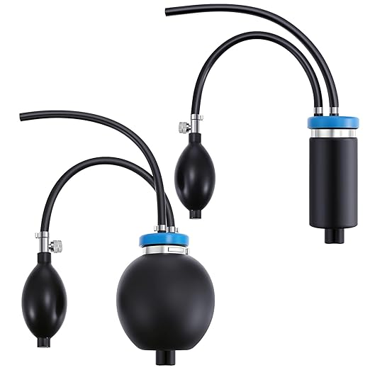 2 Pcs Universal Easy Intake Adapter Automotive Smoke Machine Inflatable Bladder Block off Diagnostic Car Smoke Leak Tester Detector for 12V Vehicles Pipe Fuel Leakage Detection