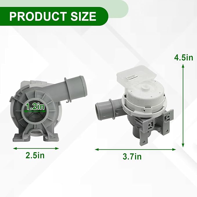 Upgraded AHA75673404 AHA75673402 Washer Drain Pump Assembly Compatible with LG Washing Machine Drain Pump Replace AP6978814 PS12748410 WT7060CW WT7100CW WT7150CW WT7250CW WT7300CV etc.
