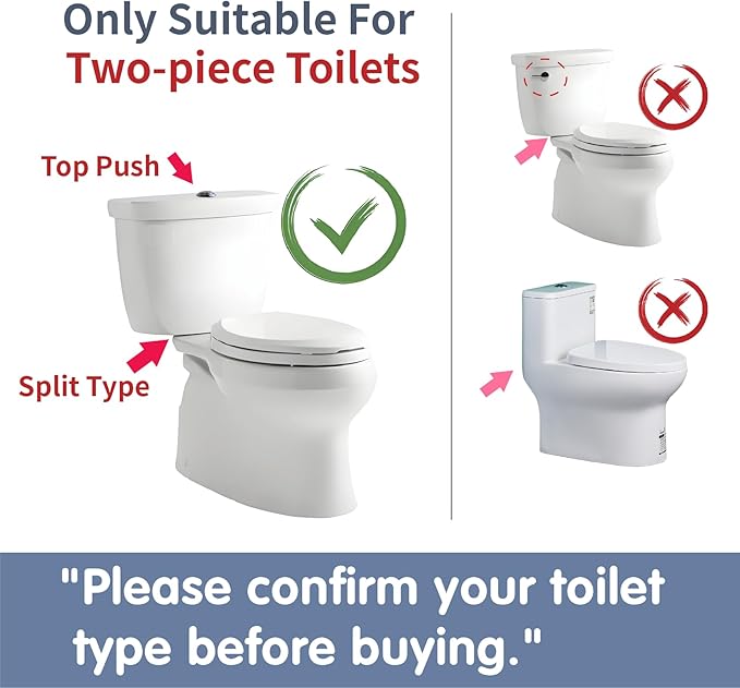 3-Inch Dual Flush Valve Repair Kit for 2-Piece Toilets; Fit Glacier Bay;Aquasource;Horow and More ;Toilet Repair Kit Inside Tank Includes Flush Valve, Button & Fill Valve with Gasket & Bolts