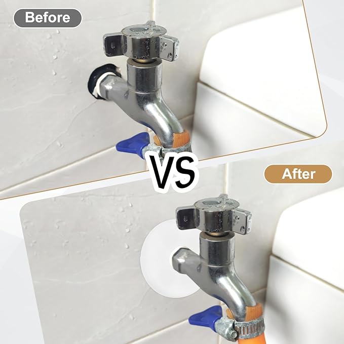 PATIKIL Wall Split Flange 40mm / 1.6" OD, 4 Pcs Round Escutcheon Plate Cover PPR Plumbing Cover Plates with Self-Adhesive Tape for 10mm / 0.4" Dia Water Pipe Faucet, White