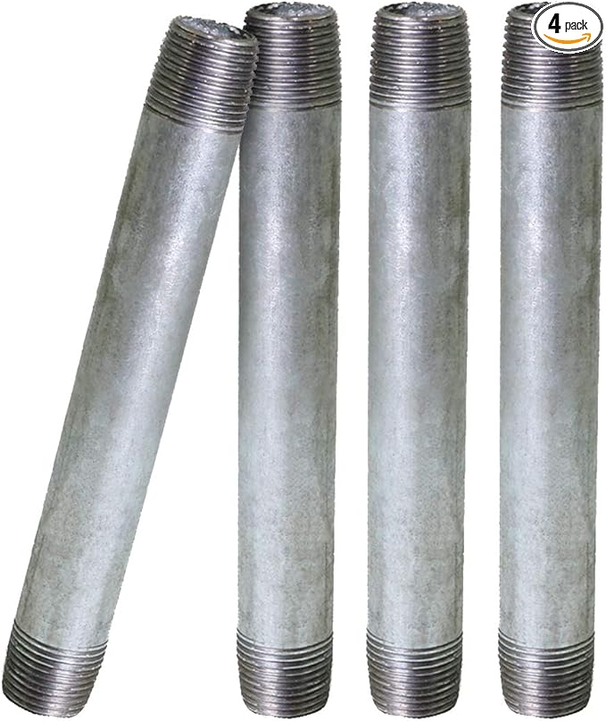 Supply Giant OQHM1490-4 Steel Nipple Pipe, 1/4'' x 9", Galvanized