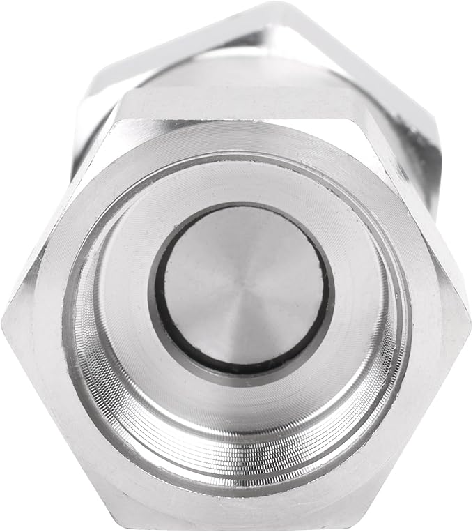 Air Check Valve - 1/2" NPT Female High Pressure Stainless Steel Hex One Way Valve For Air