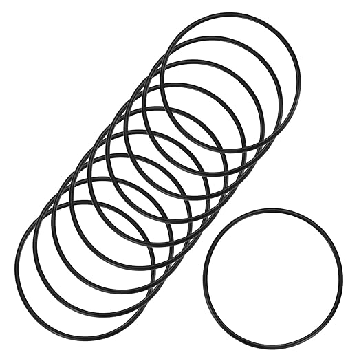 10-Pcak Nitrile Rubber O-Rings, 44mm ID, 48mm OD, 2mm Width, Metric Sealing Washer Gasket for Automotive Machine Plumbing/Faucet/Air or Gas Connections, Resists Oil and Heat
