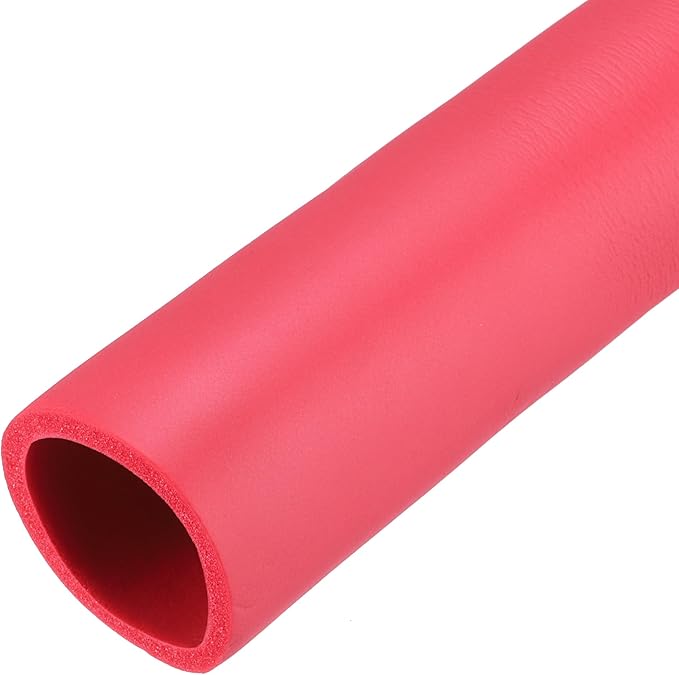 uxcell Foam Tubing for Handle Grip Support, Pipe Insulation, 40mm(1 9/16") ID 50mm(2") OD 1m Length Red