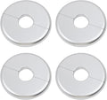4 Pcs Wall Split Flange, ABS Round Self-Adhesive Escutcheon Plate Buckles Design for 0.86"/22mm,Silver
