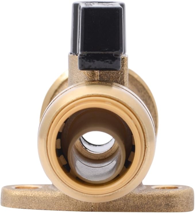 SharkBite 1/2 Inch x 3/4 Inch MHT Washing Machine Straight Valve, Push to Connect Brass Plumbing Fitting, PEX Pipe, Copper, CPVC, PE-RT, HDPE, 25559LF
