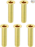 uxcell 5Pcs Fit for 3mm(1/8") Tube ID Brass Compression Fitting, Insert Tube Support Compression Sleeve Fitting, Sleeve Ferrules for Water Oil Air Pipe