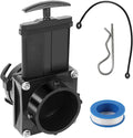 TonGass 3-Inch RV Waste Valve Body with Handle, Durable RV Sewer Valve Replacement for Campers, Trailers, and Motorhomes, Mess-Free Water Valves, Heavy-Duty Camper Sewer Pipe Fitting - Black