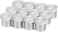 ChillWaves 304 Stainless Steel Pipe Fitting, Outer Hex Head Socket Pipe Plug Fitting，1/4" NPT Male，Thread Adapter(12-PACK)
