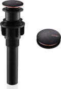 KENES Oil Rubbed Bronze Bathroom Vessel Pop Up Sink Drain, Vanity Faucet Sink Drain Stopper, Sink Drain Assembly Without Overflow Anti Clog Pop Up Drain
