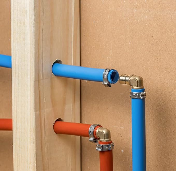 25 Pack 3/4" PEX Fittings, PEX Elbow Fittings, Brass PEX Fittings for PEX Tubing Pipe