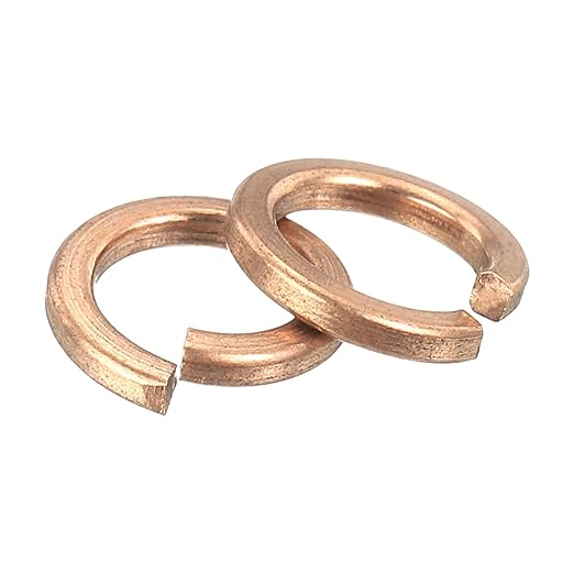uxcell 120 Pcs Spring Lock Washer, M5 Split Lock Washer Assortment Copper Lock Washers for Screws Bolts Nuts