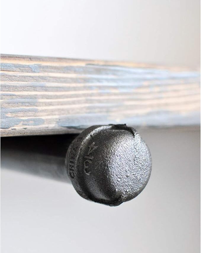 1" Pipe Fitting Cap, Home TZH 20 Pack 1" Malleable Iron Cast Gray Pipe Caps for Steam-Punk Vintage Shelf Bracket DIY Plumbing Pipe Decor Furniture (20, 1")
