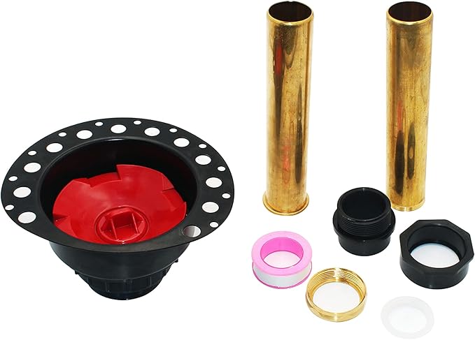 Freestanding Bathtub Rough-in Kit With Brass Tail Pipe and PVC Adapter Compatible with All Freestanding Bathtubs and Standard Bathtubs