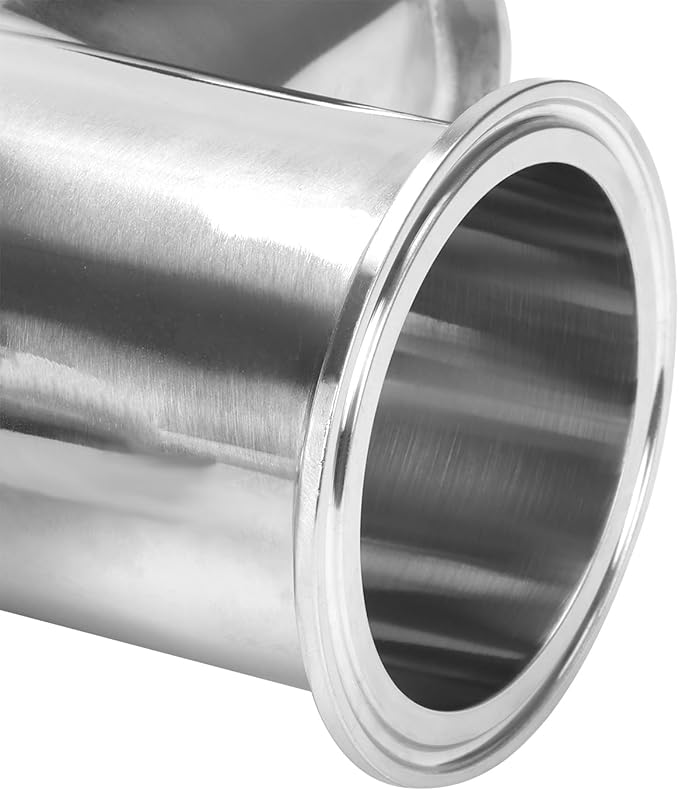 DERNORD 4 Way Cross Clamp Fits 2.5" Tri-clamp Sanitary Fitting Stainless Steel 304, 64mm Pipe OD