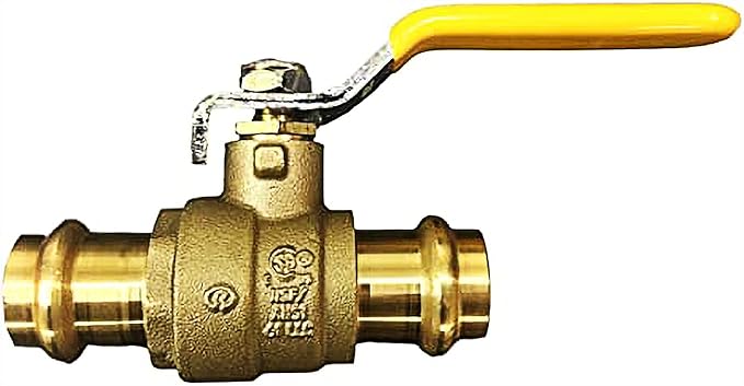 1 1/4" Propress Brass Ball Valve - Press Shut Off Ball Valve with EPDM O-ring Fit Both End - Premium Water Stop Shut Off Tool with 1" In. Connections - Pack of 1