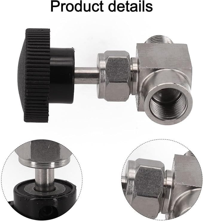 Needle Valve 1/4" NPT Female To Male 304 Stainless Steel Flow Control For Plumbing Systems