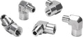 90 Degree Street Elbow - 1/4" NPT Male to 1/4" NPT Female Stainless Steel 304 Heavy Duty Forged Barstock Street Elbow Adapter Pipe Fitting (pack of 5)