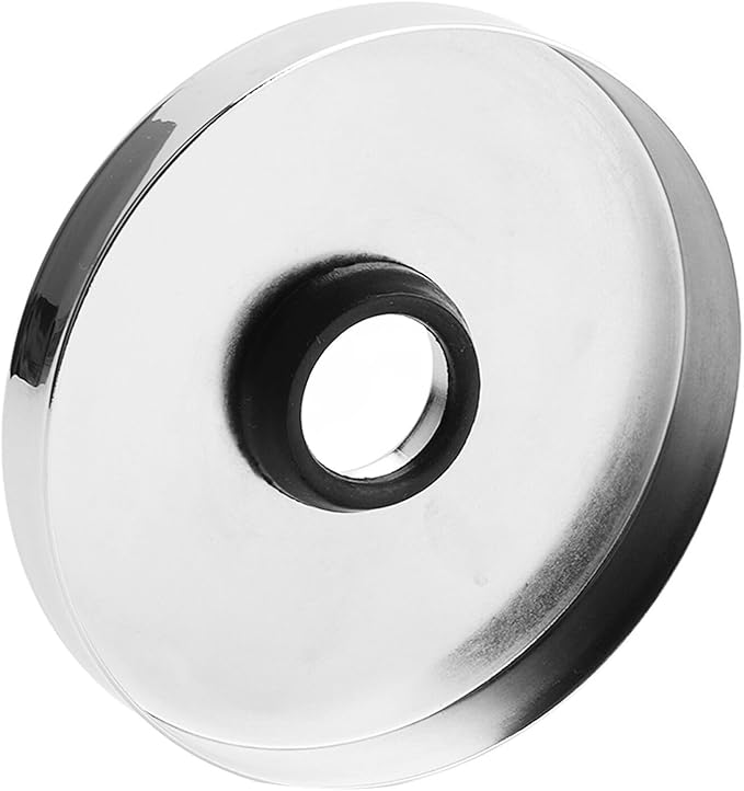 Corla Modern 3.5” Escutcheon Plate Extra Large | Shower Arm Flange Universal Replacement Cover Round 3 1/2 Inch (Chrome)