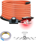 Cupohus Heat Tape for Water Pipes with Thermostat 40FT, Freeze Protection Self-Regulating Heat Trace Cable for Metal, Plastic Home Pipes, Roof and RV, 110-120V