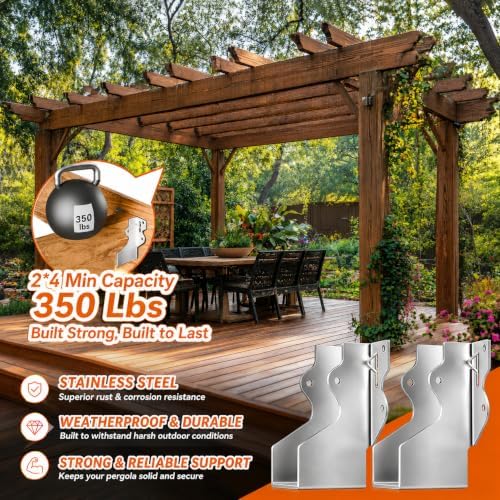 2x4 Joist Hangers Stainless Steel, 18 Gauge 2X4 Brackets (14 Pack)