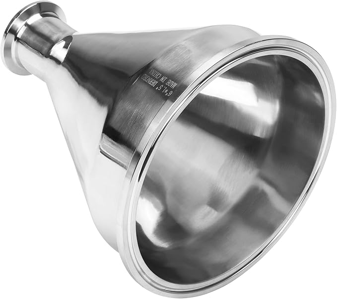 DERNORD Sanitary Fitting Reducer Fitting SUS304 Tri Clamp Ferrule Style 6" Tube OD to 1.5" Tube OD
