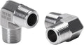 90 Degree Street Elbow - 1/2" NPT Male to 1/2" NPT Male Stainless Steel 304 Heavy Duty Forged Barstock Street Elbow Adapter Pipe Fitting (pack of 2)