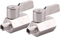 DERNORD 1/8 Inch Stainless Steel Mini Ball Valve NPT FxM Thread with Stainless Handle(Pack of 2)