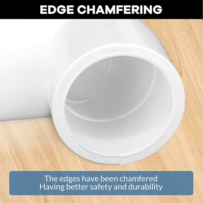 12 Pack 3/4 inch 90 Degree PVC Elbow Pipe Fittings, 2 Way Right Angle Furniture Grade PVC Pipe Fitting Connectors for DIY Shelf Building Furniture Garden Support Structure
