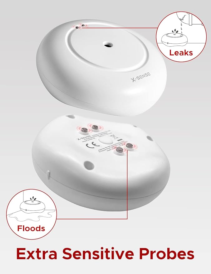 X-Sense Water Leak Detector for Basements, Sinks, Tanks, Pools, Model WS01